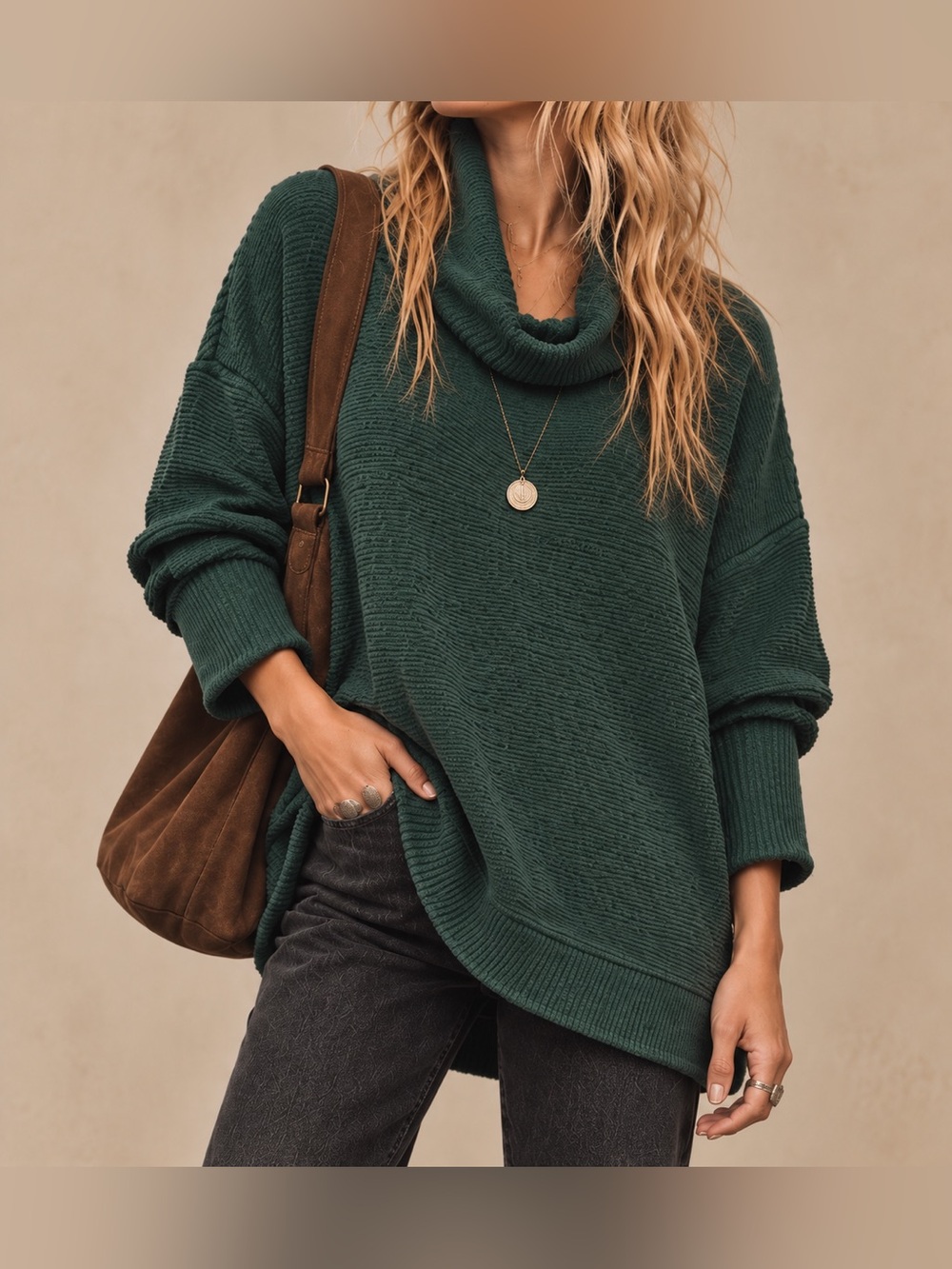 Free People Ottoman Slouchy Tunic Sweater - Size Small